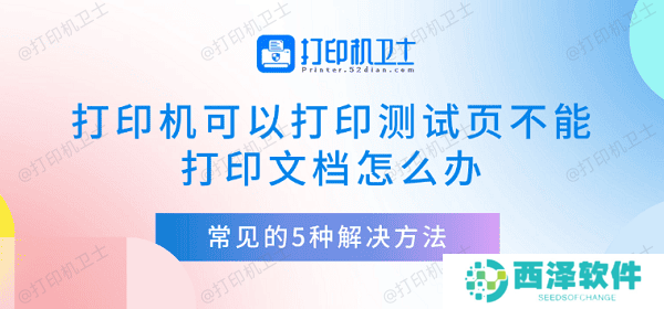 打印机可以打印测试页不能打印文档怎么办 常见的5种解决方法